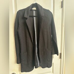 Salon Nubby Knit Black Boyfriend Blazer size M CASLON